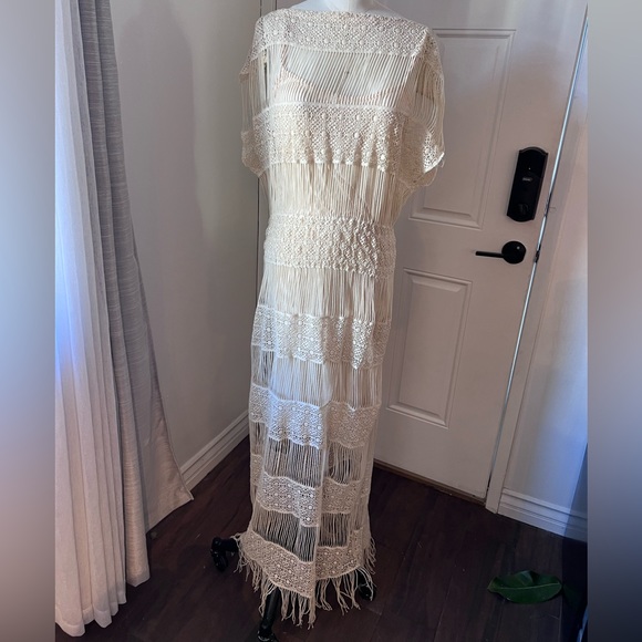 white christmas dresses Anthropologie Dress Maxi Womens Black Sleeveless Cotton Tassel Ties Bl –  Luxe Fashion Finds
